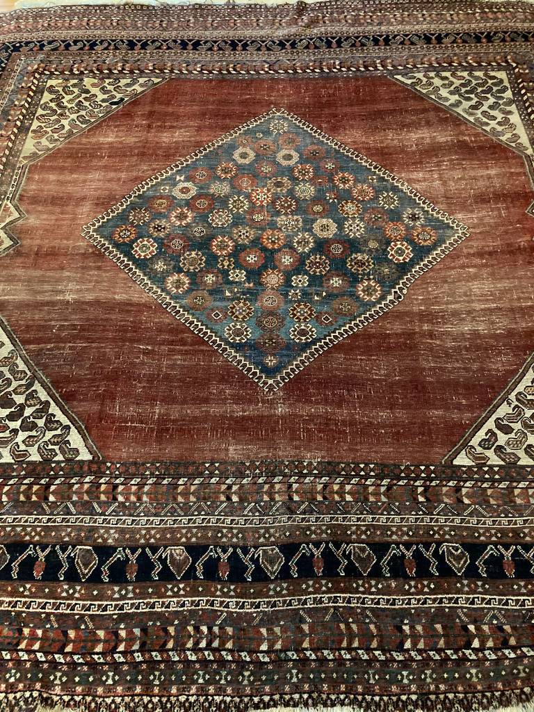 11’4” X 9’10” Antique Quashqi Boteh Main Rug