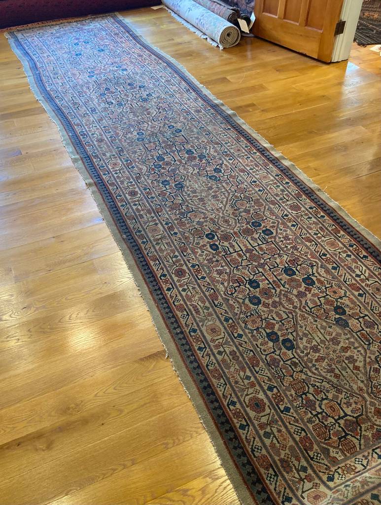 14&#39;8&quot; X 3&#39;7&quot; Antique Serab Camel Hair Runner