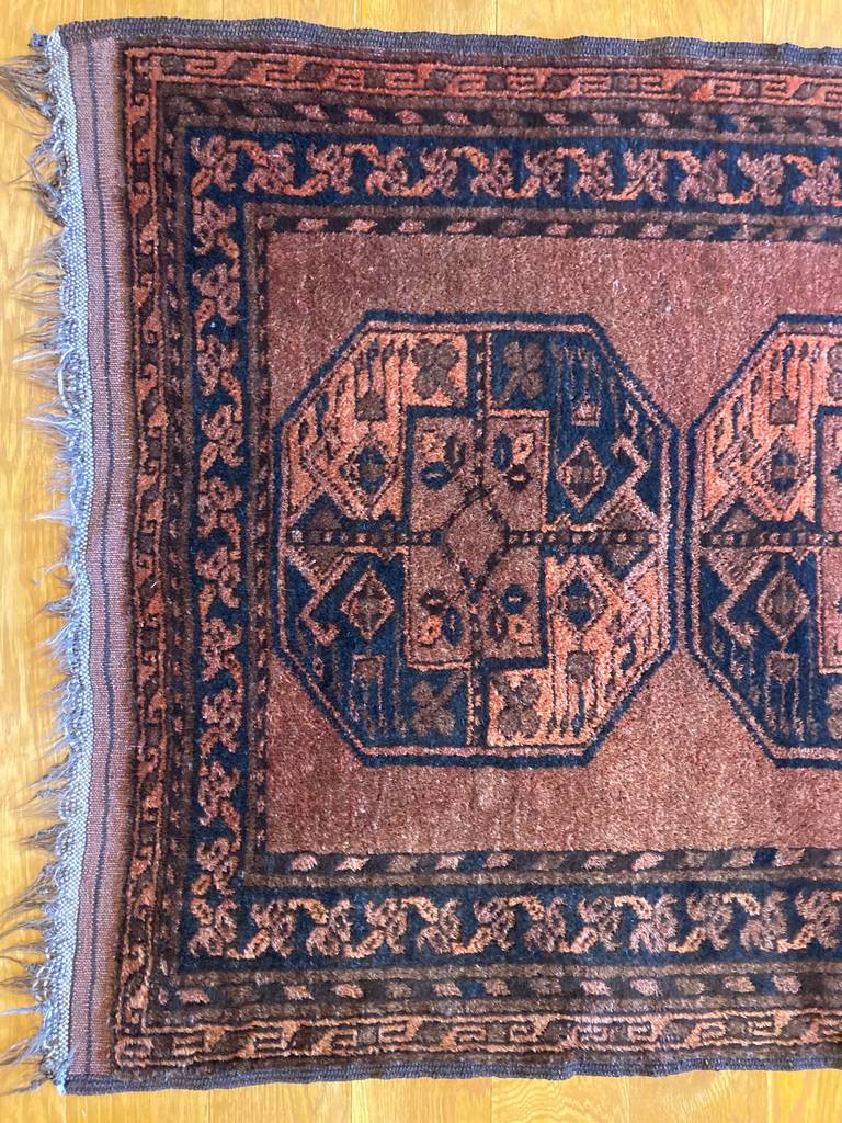 4'4" X 2'8" Antique Suleman Afghan Rug