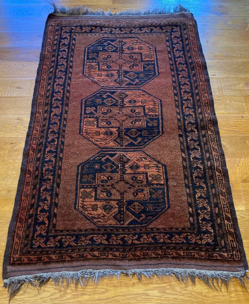 4'4" X 2'8" Antique Suleman Afghan Rug