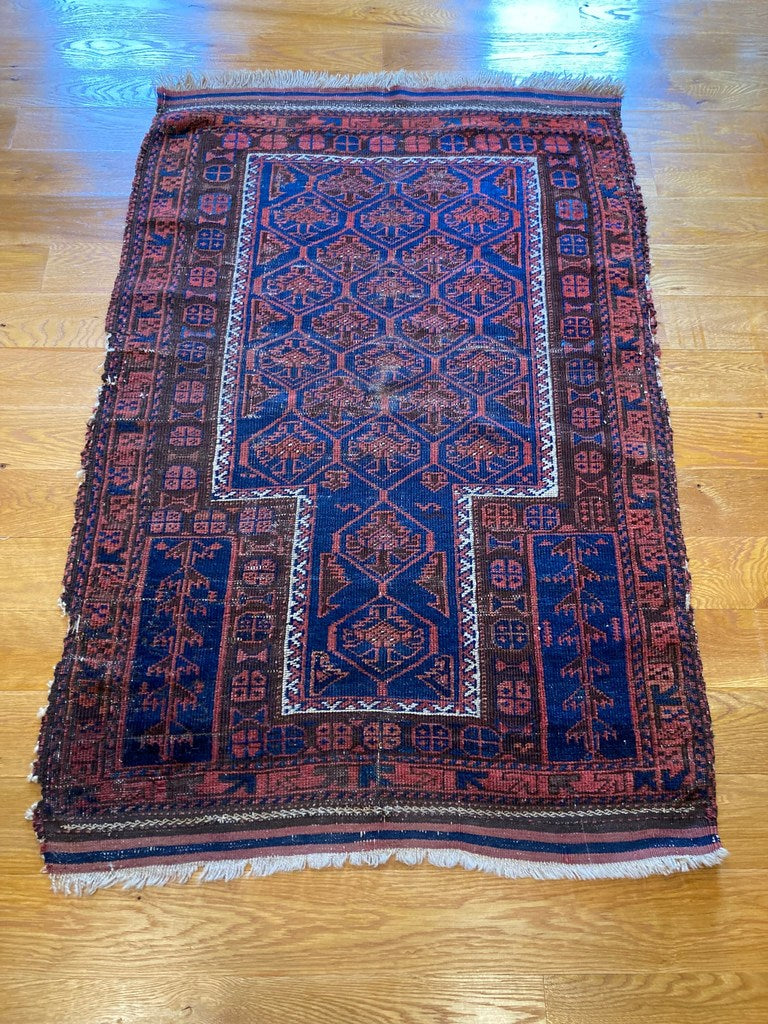 4&#39;5&quot; X 2&#39;10&quot; Antique Timuri Prayer Rug