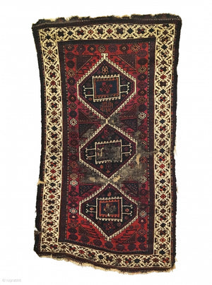 3’3” X 6’3” Antique Turkish Gaziantep Rug