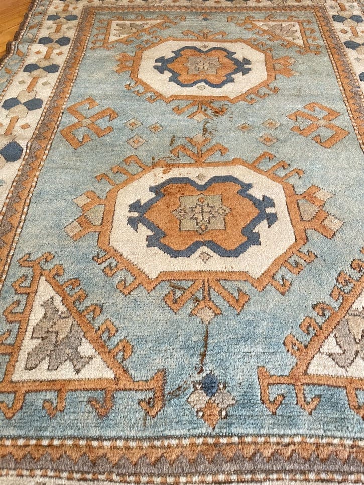 80.5×132\"Capricious” ViNTAGE TURKiSH RUG 80.5×132