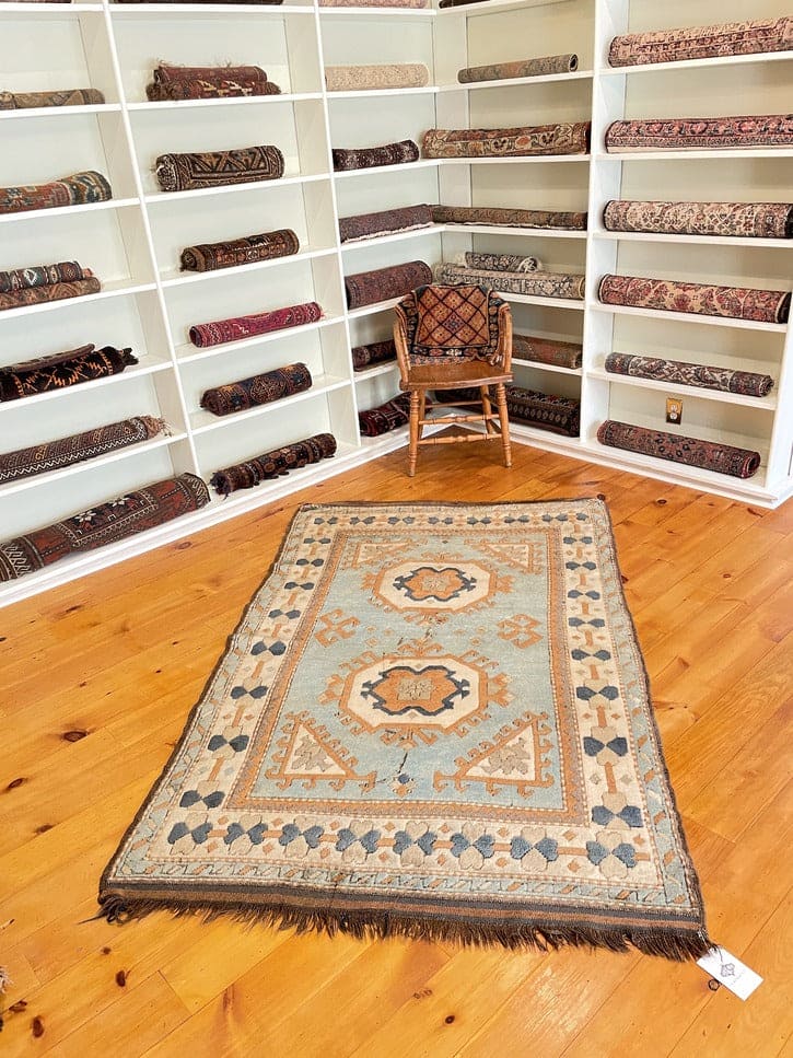 4&#39;4&quot; X 6&#39;9&quot; Antique Turkish Kars Rug