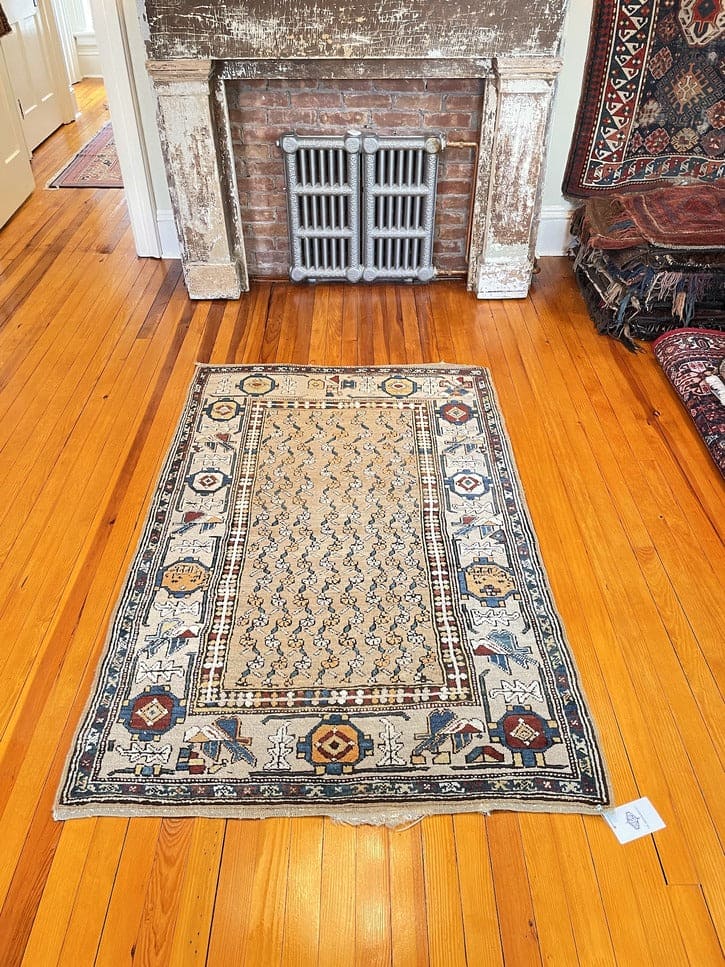 3&#39;8&quot; X 5&#39;8&quot; Antique Turkish Tribal Rug