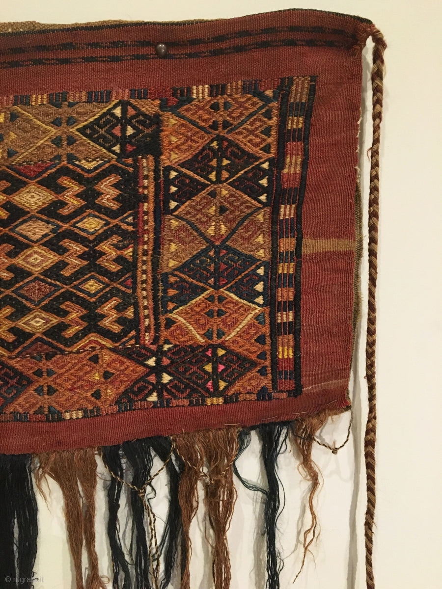 1’3&quot; X 3’3&quot; Antique Turkmen Torba Flatweave