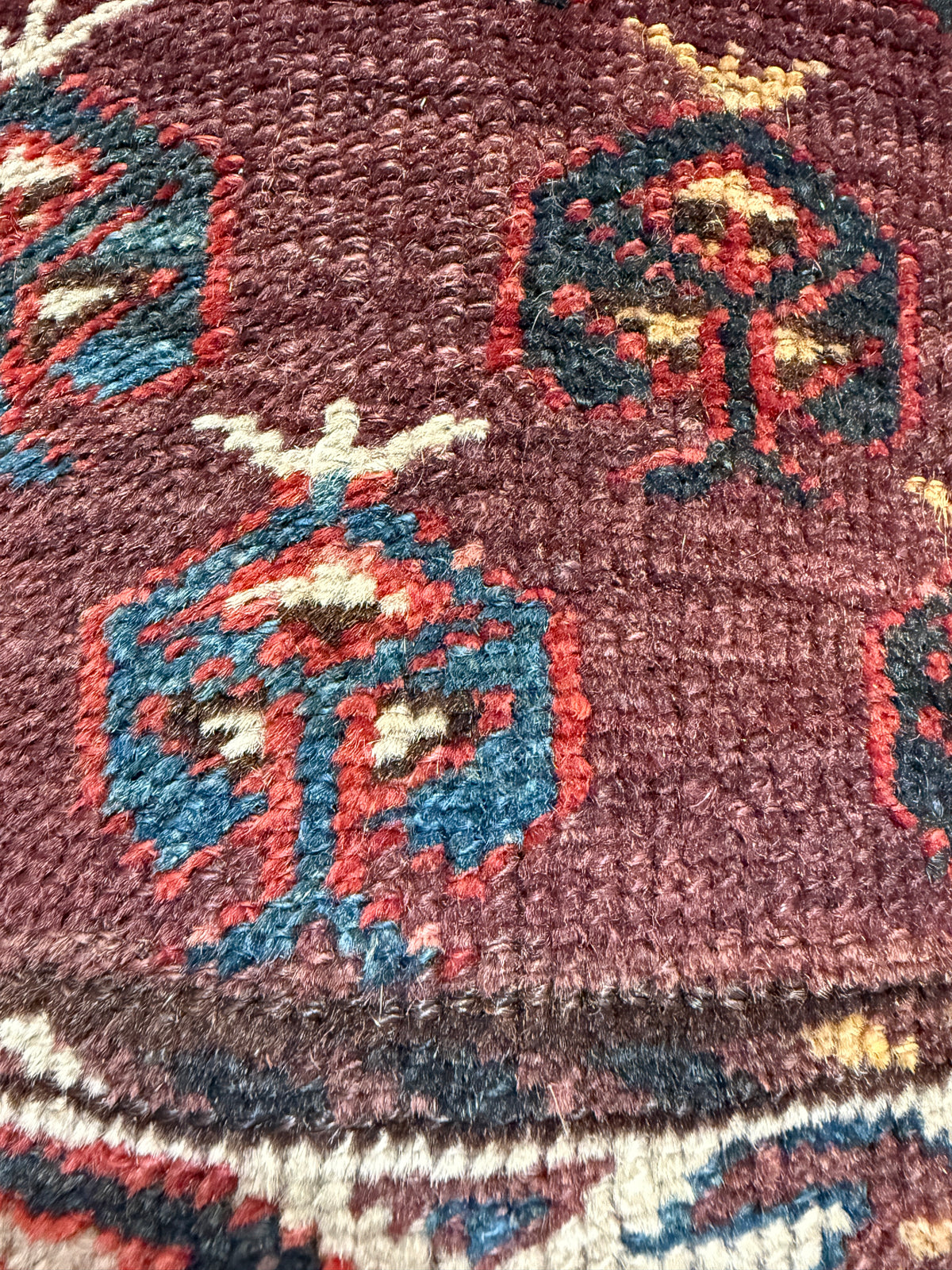 4'6 X 5'2 Antique Turkmen Yomud Ensi Rug
