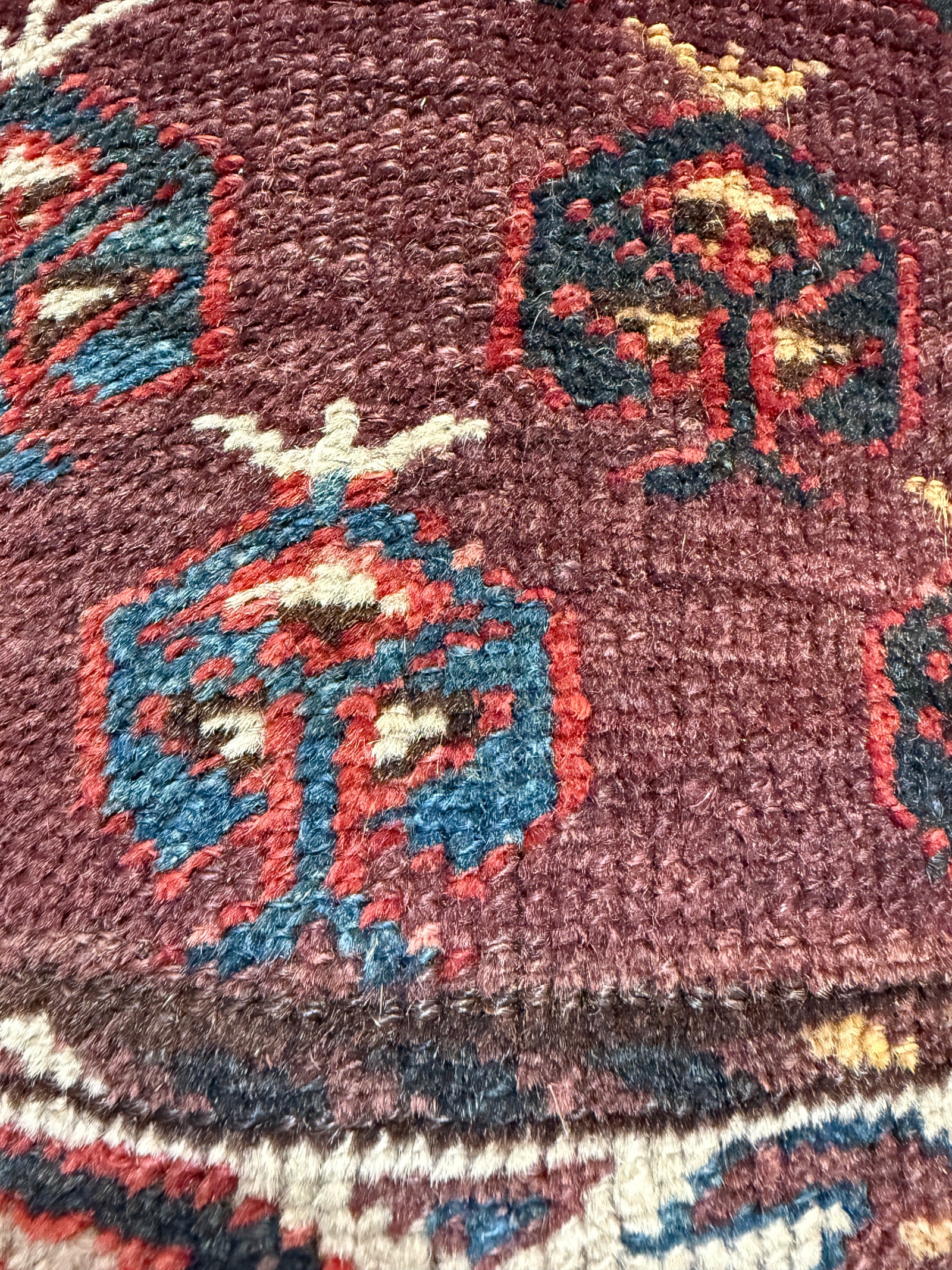 4'6 X 5'2 Antique Turkmen Yomud Ensi Rug