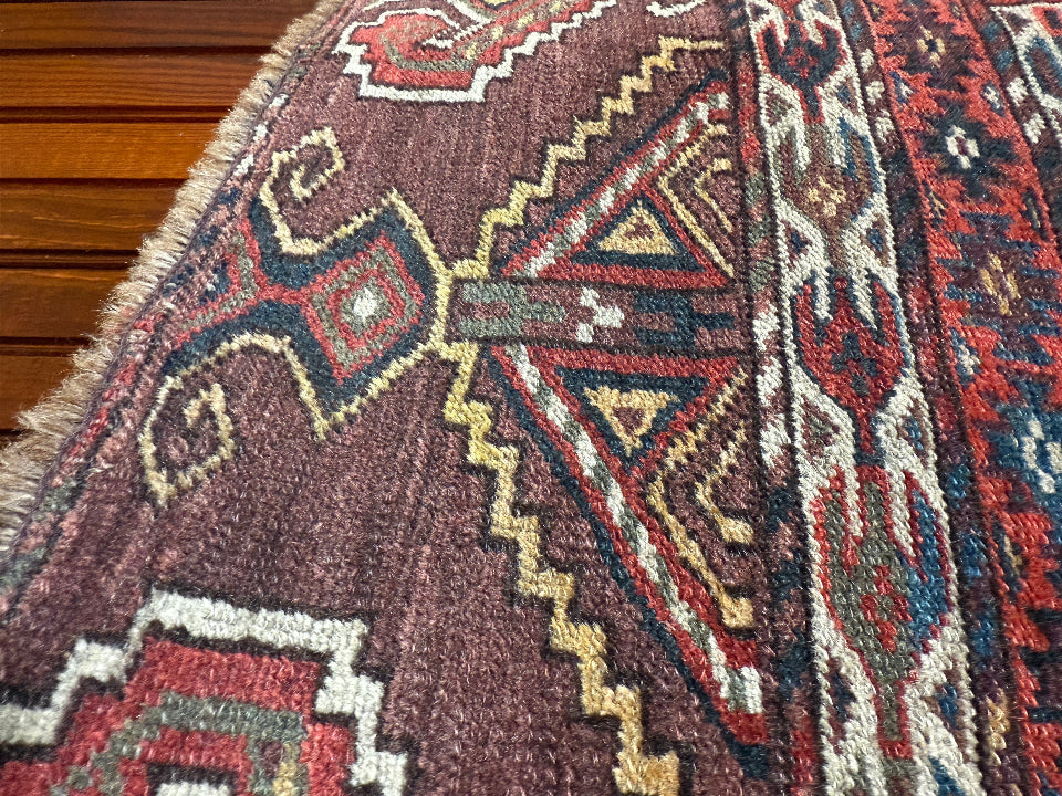 4'6 X 5'2 Antique Turkmen Yomud Ensi Rug