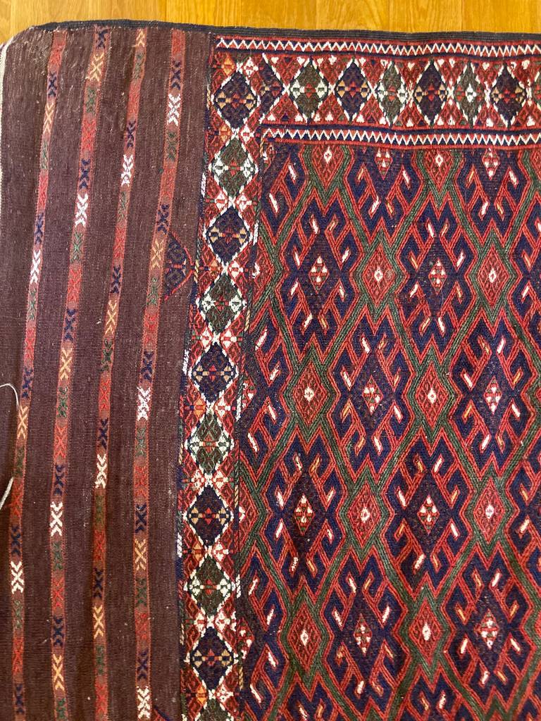 11’8” X 6’8” Antique Yamout Tribal Kilim