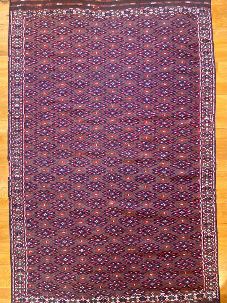 11’8” X 6’8” Antique Yamout Tribal Kilim