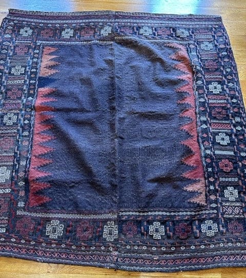 54&quot; X 52&quot; Black Tent Baluch Sofreh [SH-072]