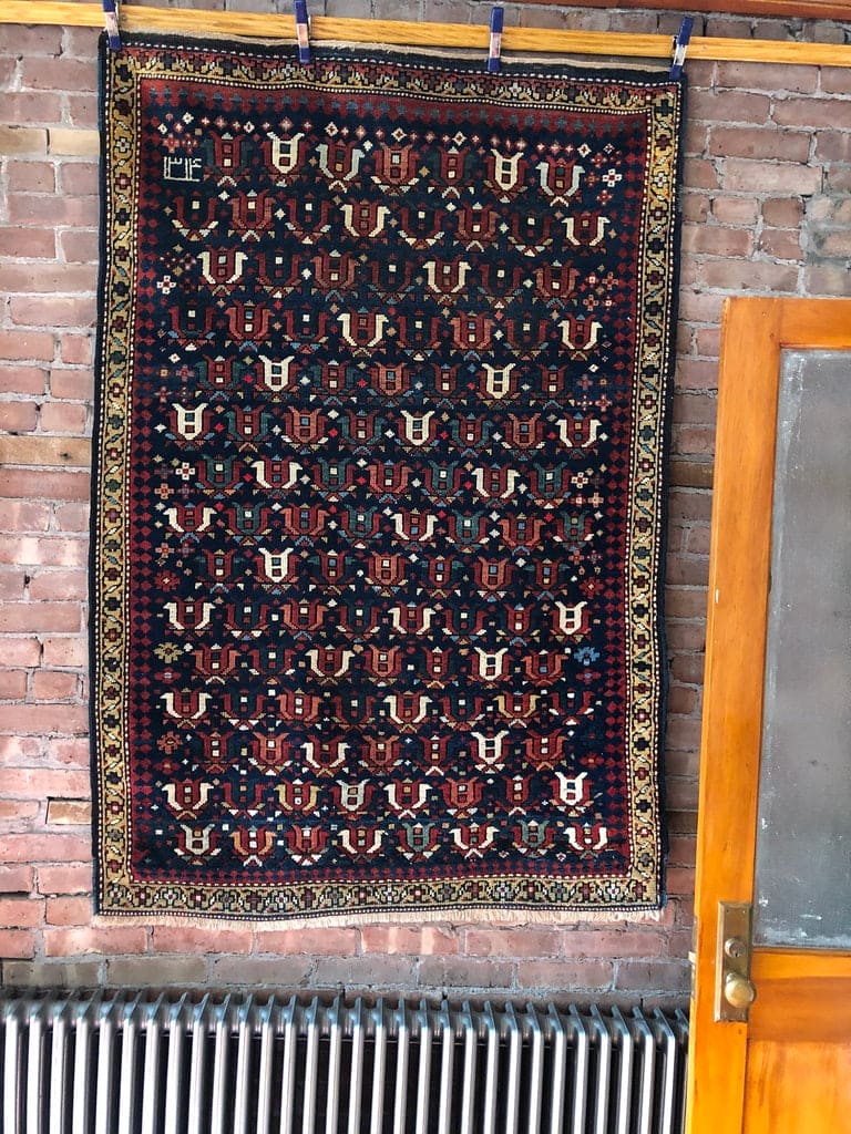 Blue Ground Caucasian Rug 
