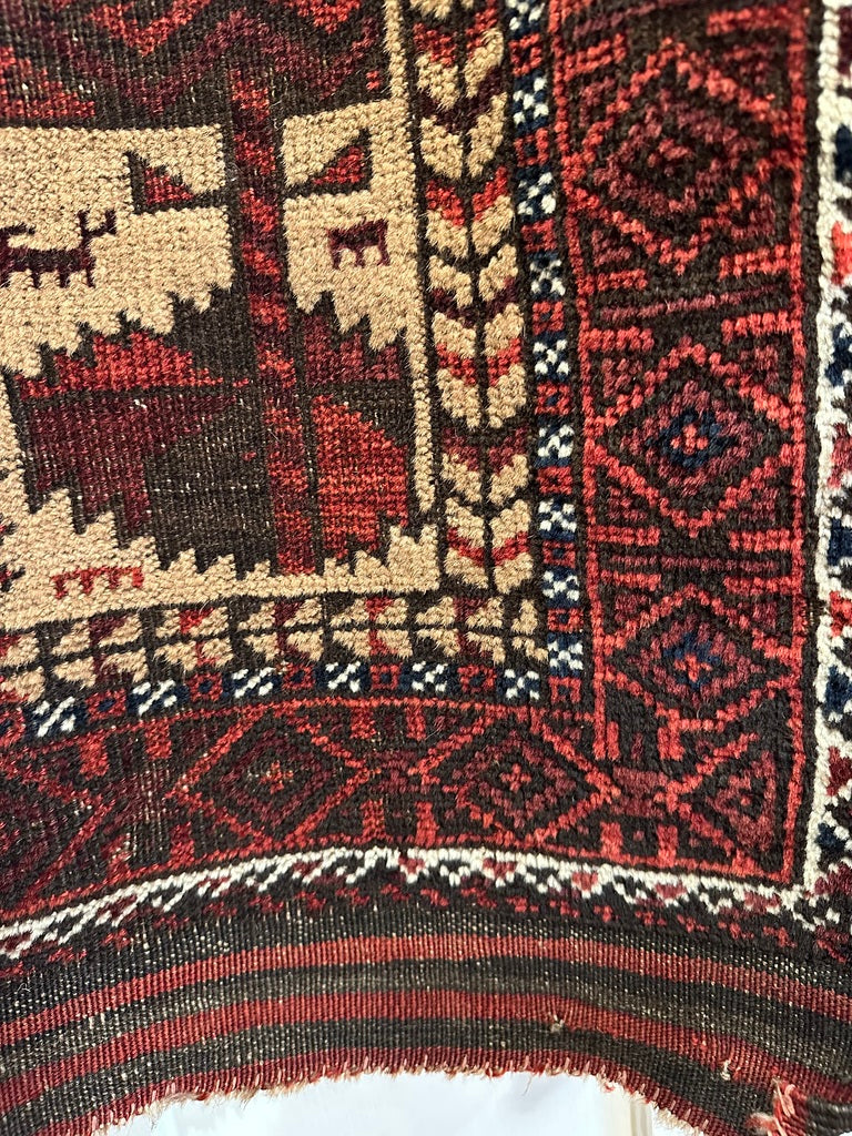 64&quot; X 33&quot; Camel Wool Field Baluch Rug