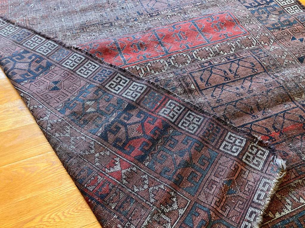 5&#39;9&quot; X 4&#39;8&quot; Early 19th Century Ersari Ensi Rug