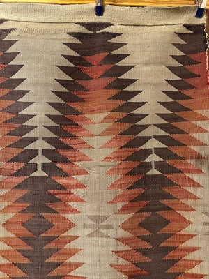 Early Navajo Saw Tooth Medallion Rug