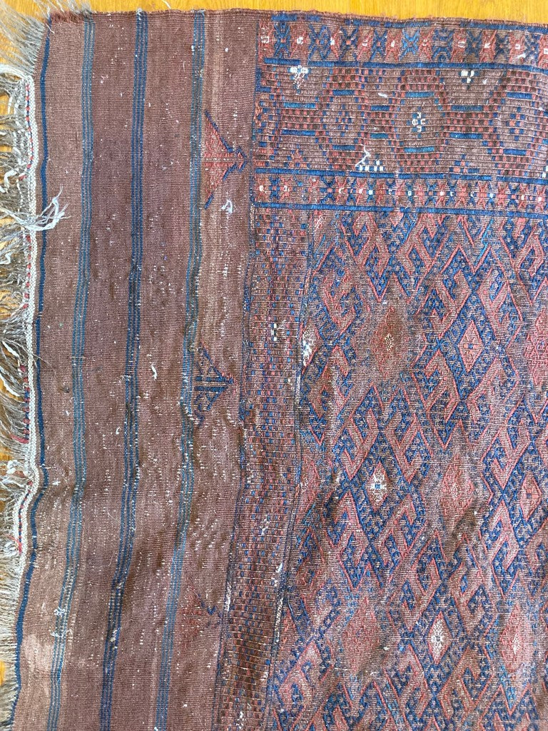 10&#39;3&quot; X 6&#39; Early Tribal Tekke Palas Kilim