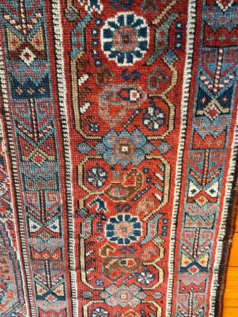 6'2" X 5'2" Fine Antique Khamseh Boteh Rug [SH-103]
