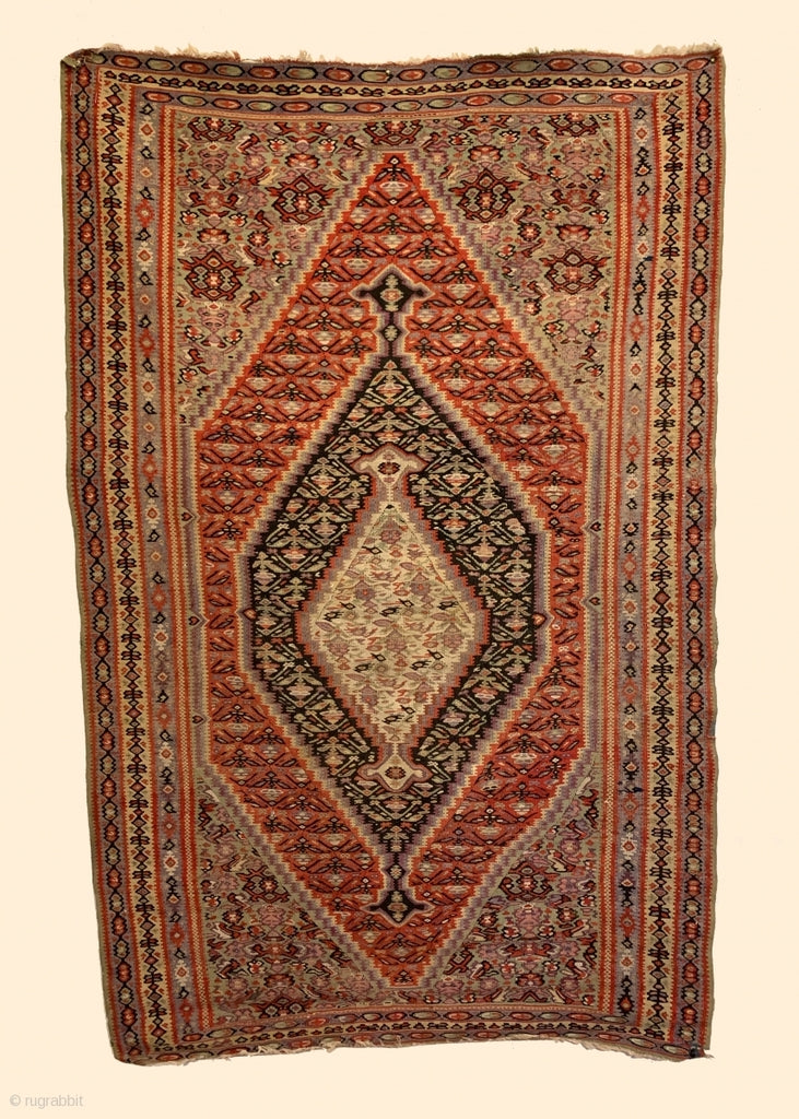 4’1&quot; X 6’4&quot; Fine Senneh Kilim