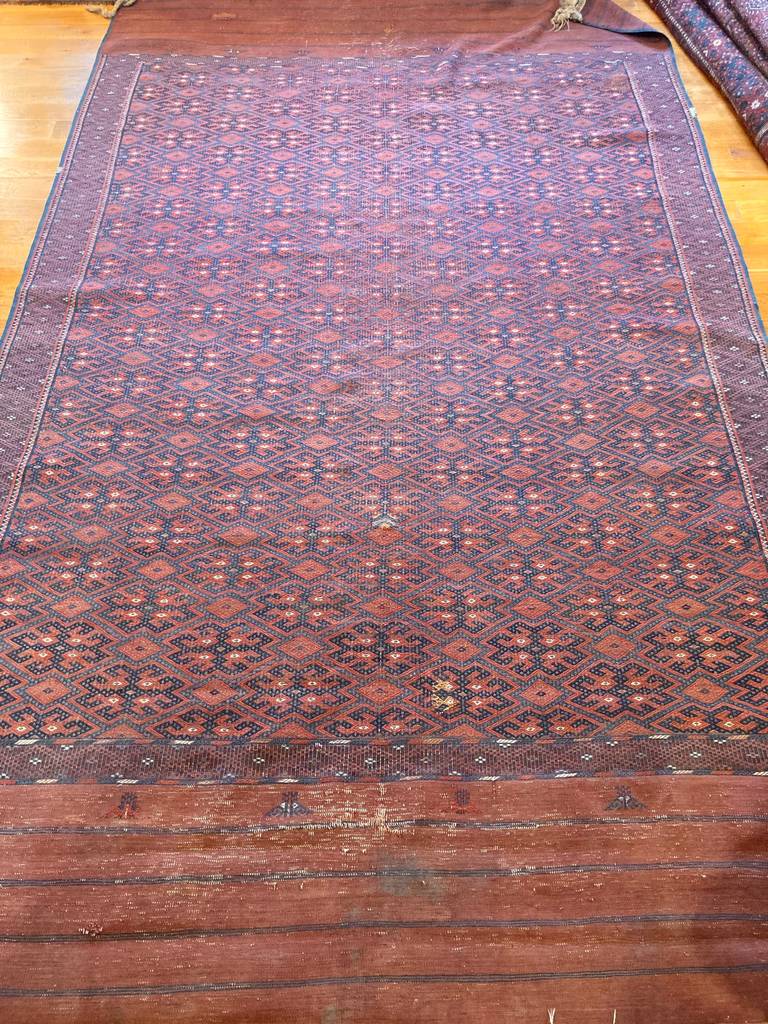 11&#39;10&quot; X 6&#39;11&quot; Fine Yomut Palas Kilim