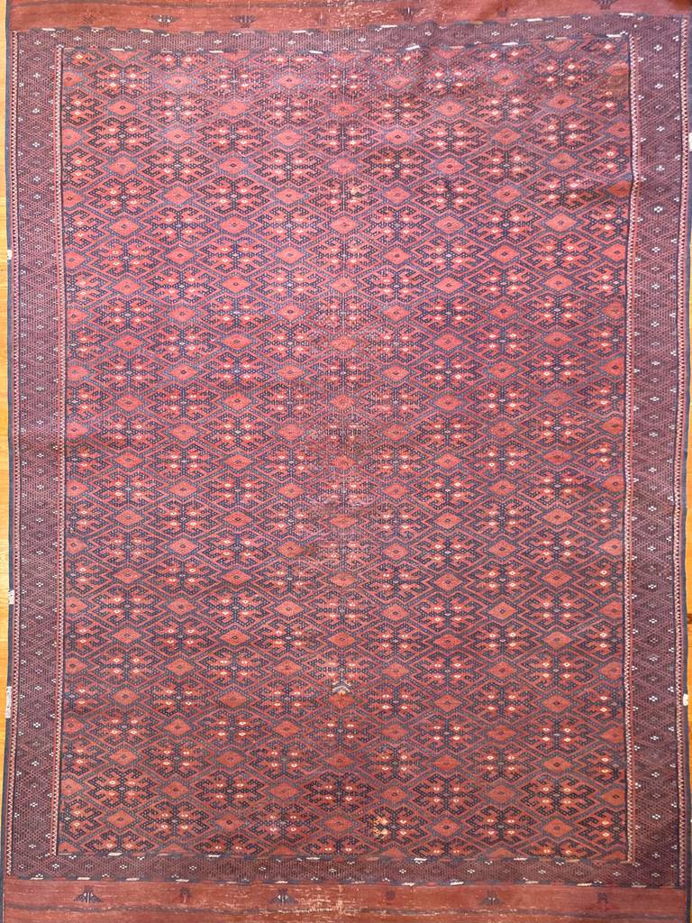 11&#39;10&quot; X 6&#39;11&quot; Fine Yomut Palas Kilim