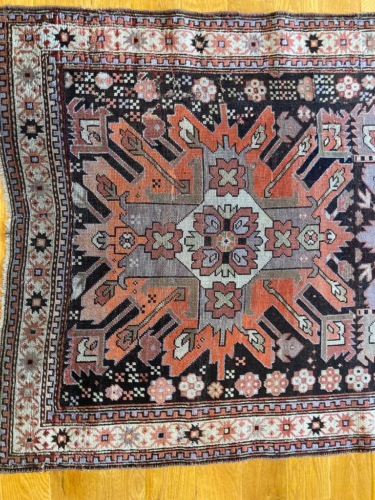 5&#39;7&quot; X 3&#39;6&quot; Karabagh Caucasian Eagle Kazak Rug