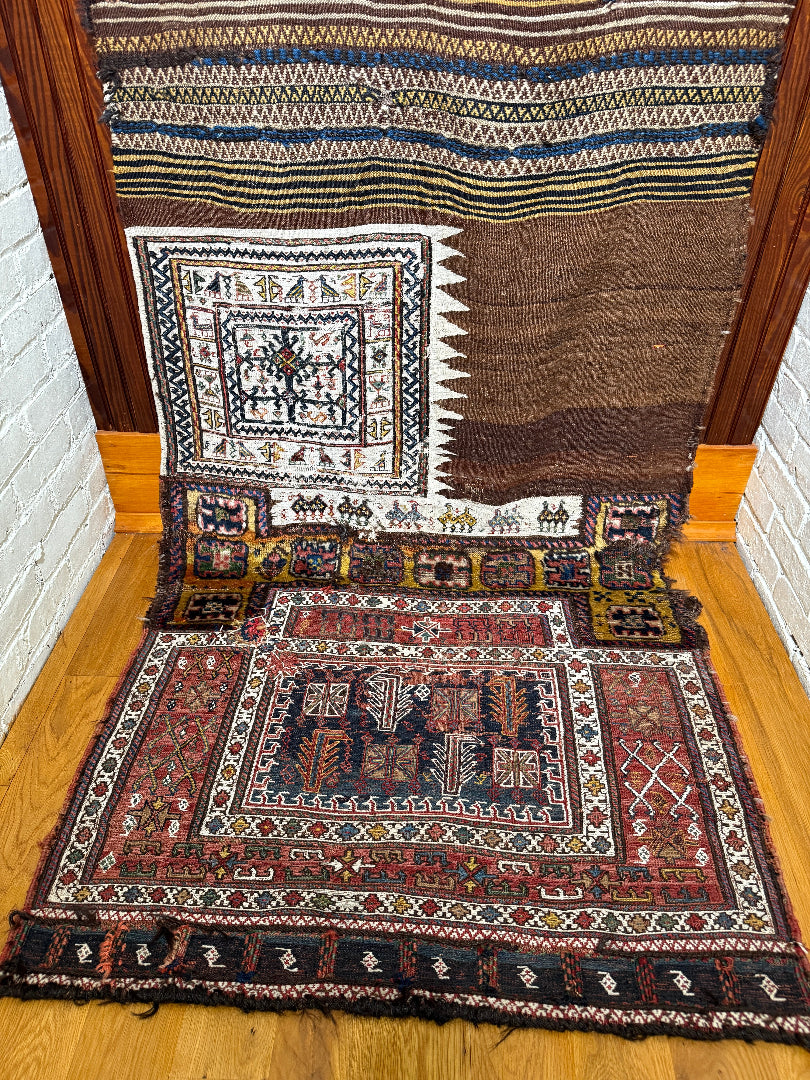 3’2" X 2'3" Luri Bakhtiari Lorain Saddle Bag