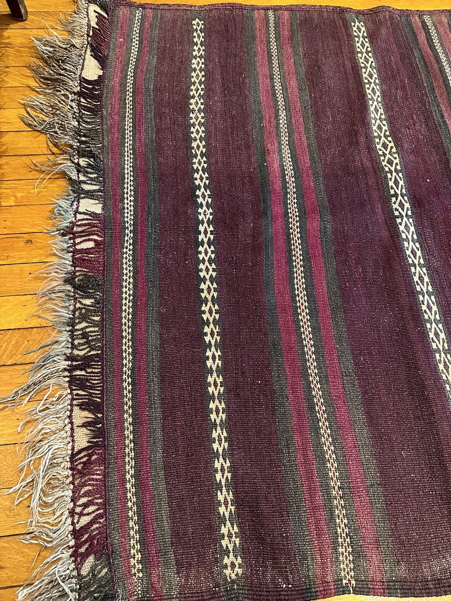 4&#39;3&quot; X 10&#39;9&quot; Maldari Old Nomadic Baluch Long Kilim [SH-131]