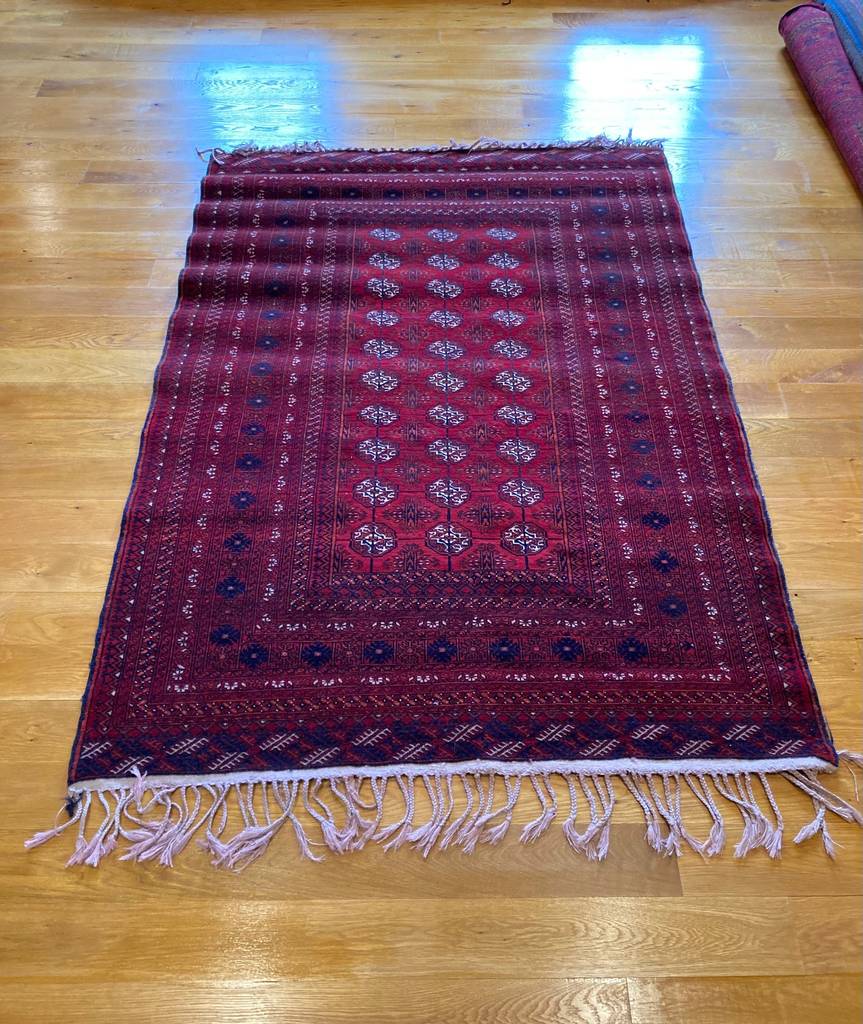4&#39;2&quot; X 6&#39; Mauri Tekke Bokhara Turkoman Fine Weave Rug