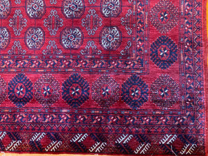 5‘9“ X 4’ Mauri Turkoman Herat Afghanistan Fine Woven Silk Foundation Rug