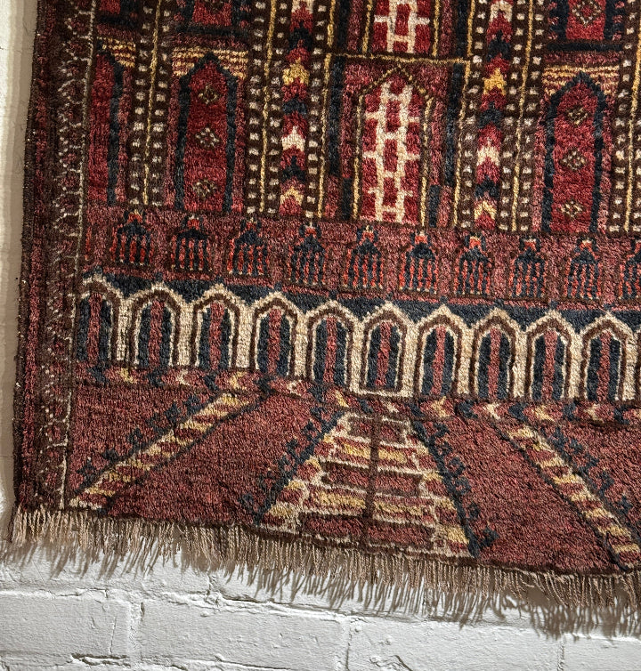 27" X 34" Old Kizil Ayak Prayer Rug