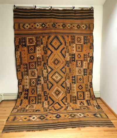 11'2" x 6'11" Old Maimana Kilim