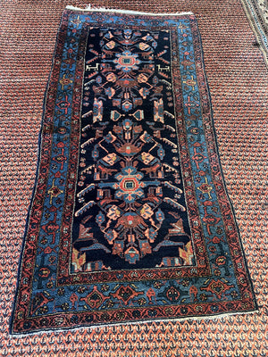 7'2" X 3'5" Old Persian Veramin Rug