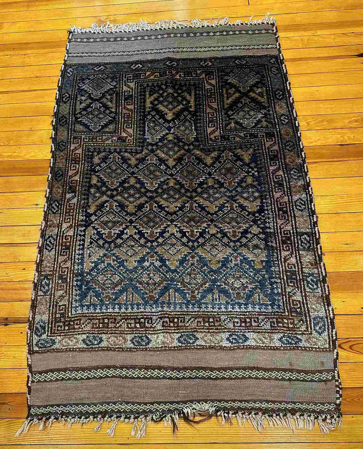 56" X 34" Old Prayer Rug
