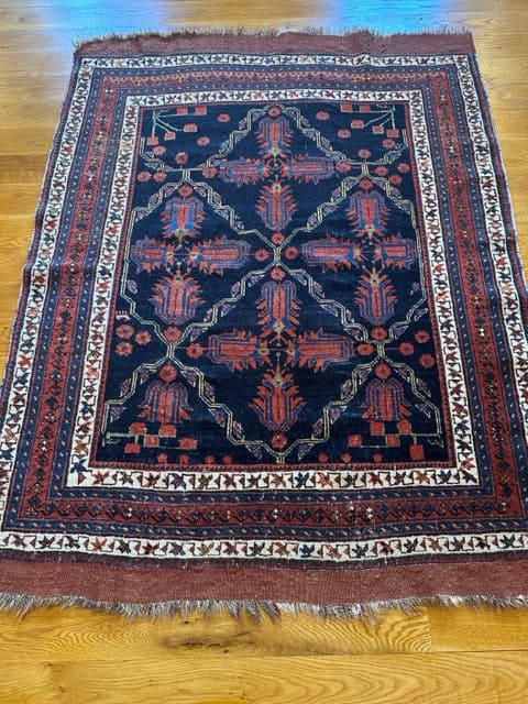 Rare Afshar Tulip Rug | The Antique Knot