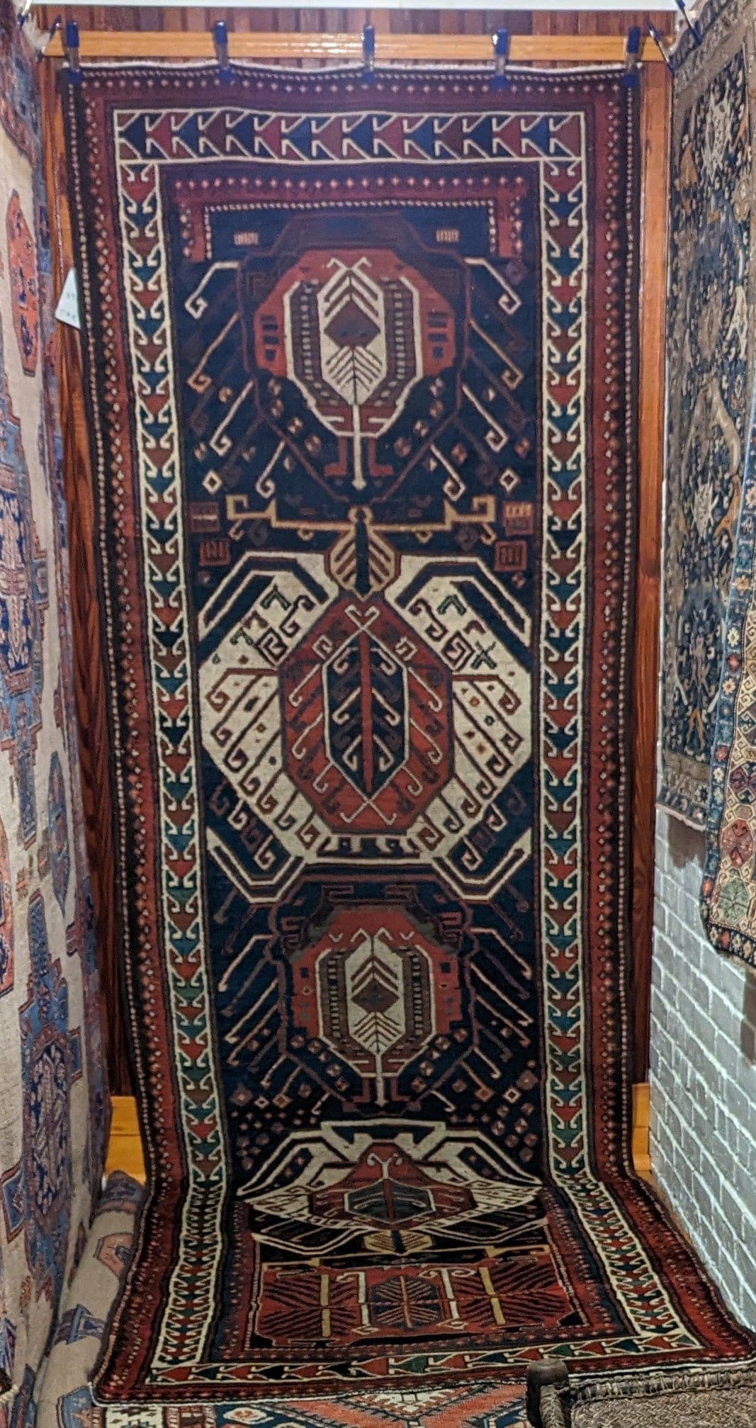 11&#39;6&quot; X 3&#39;9&quot; Rare Antique Moghan Lenkoran