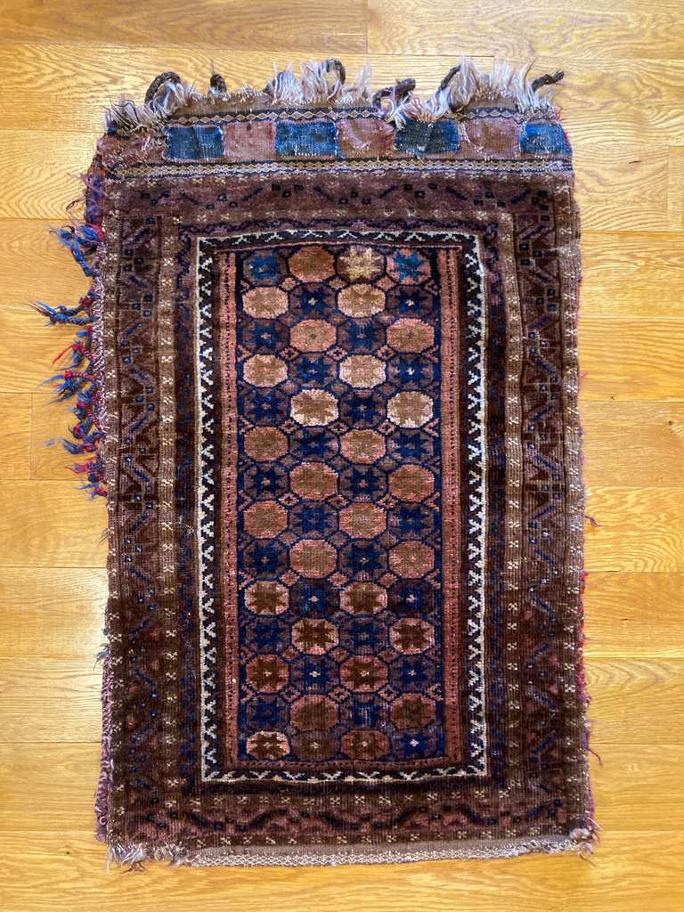 2&#39;11&quot; X 1&#39;11&quot; Rare Antique Timuri Balisht Cushion Bag Rug