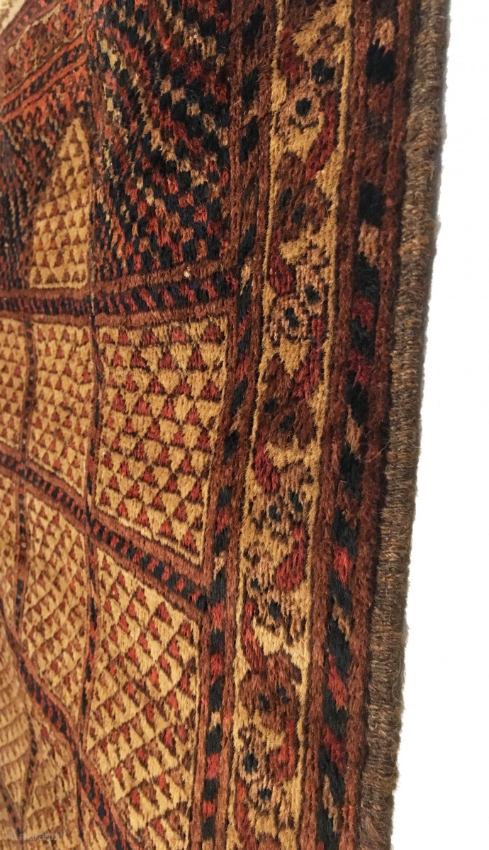 2’7&quot; X 3’11&quot; Rare Antique Turkmen Prayer Rug