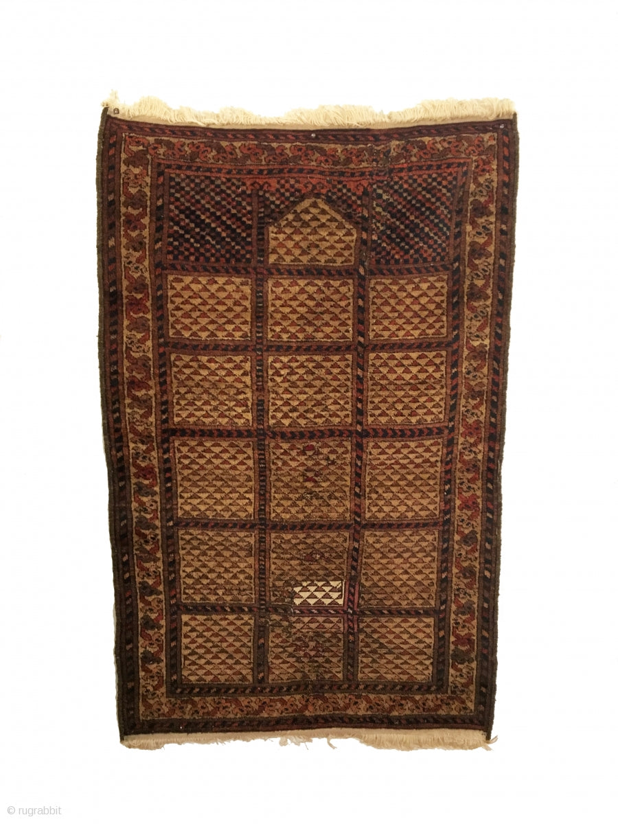 2’7" X 3’11" Rare Antique Turkmen Prayer Rug
