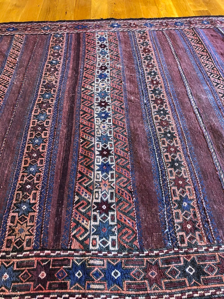 7&#39;1&quot; X 5&#39;1&quot; Rare Qala-I-Naw Baluch Kilim