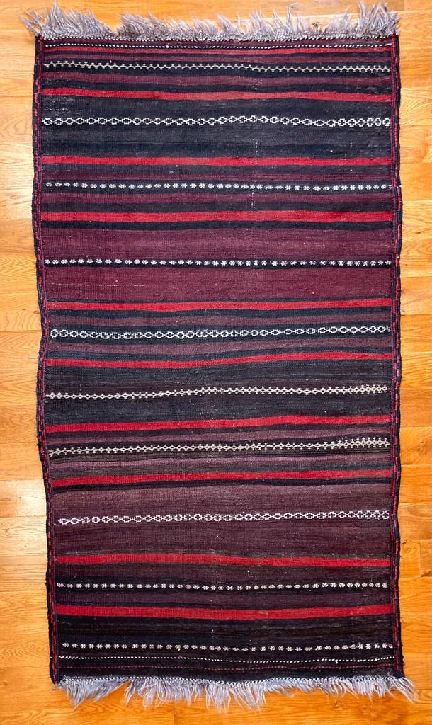 6&#39;1&quot; X 3&#39;4&quot; Small Baluch Kilim