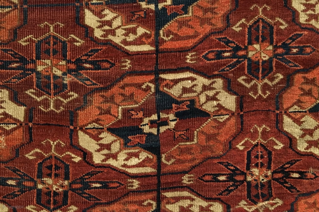 5&#39;10&quot; X 7&#39;6&quot; Tekke Turkmen Main Carpet Fragment