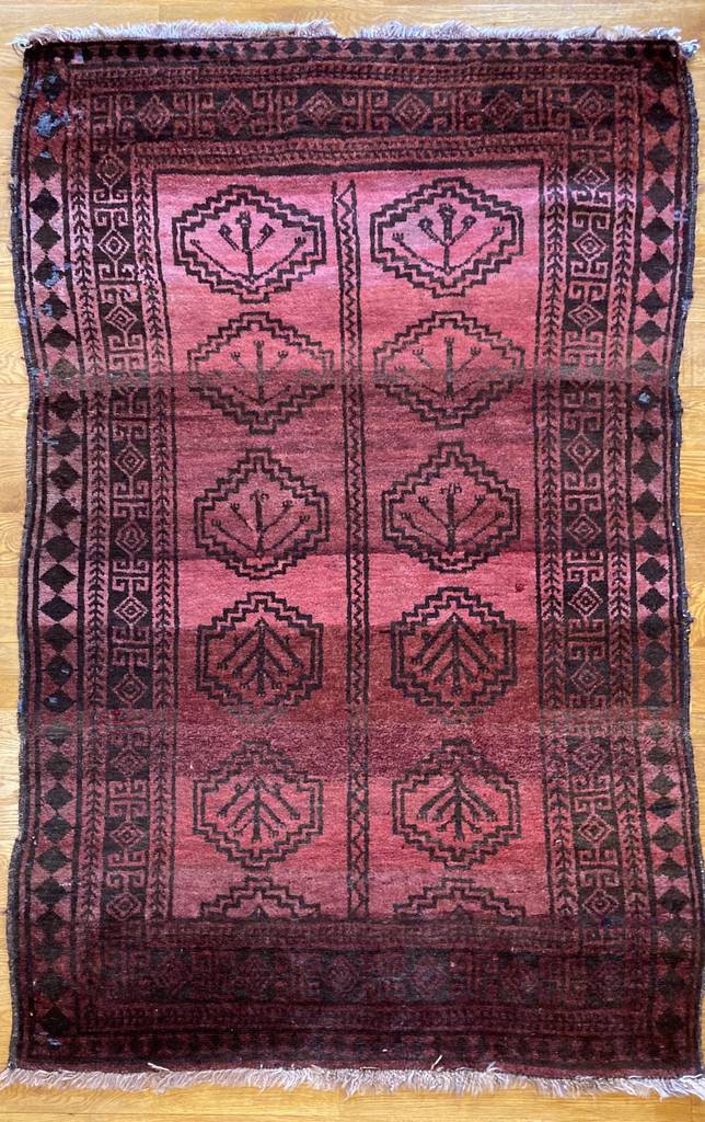 5&#39;8&quot; X 3&#39;9&quot; Tribal Afghan Rug