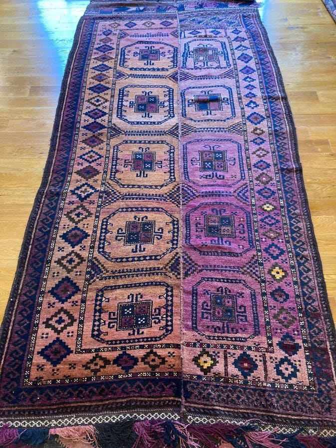10&#39;11&quot; X 4&#39;8&quot; Tribal Long Rug