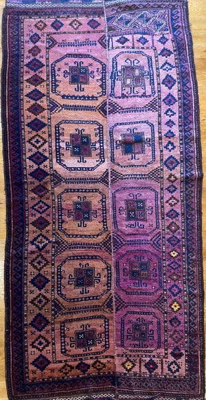 10'11" X 4'8" Tribal Long Rug