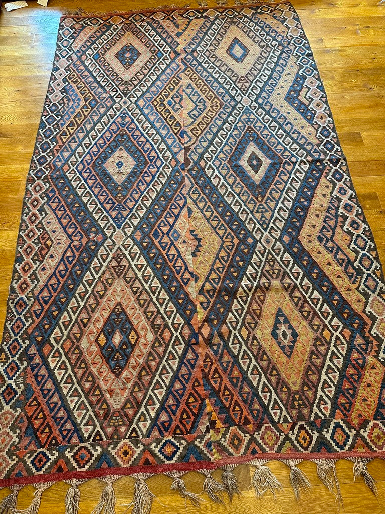 9&#39;8&quot; X 5&#39;9&quot; Trival Woven Anatolian Kilim