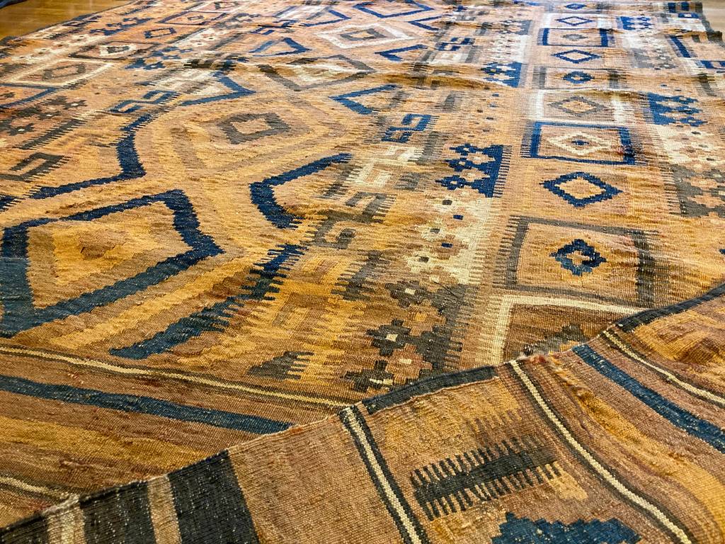 6&#39;10&quot; X 11&#39;2&quot; Vintage Afghan Maimana Kilim