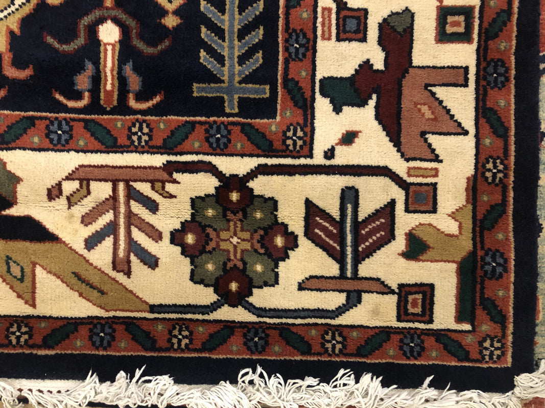 11&#39;4&quot; X 8&#39;5&quot; Vintage Balkans Heriz Design Carpet