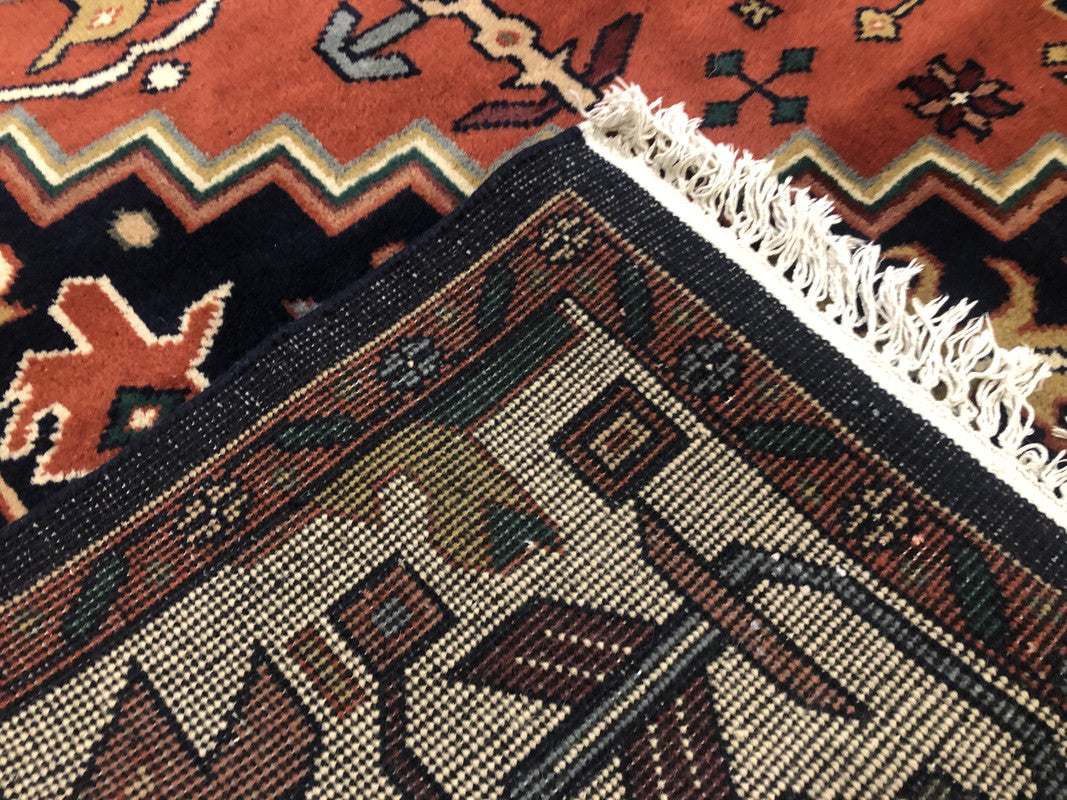 11&#39;4&quot; X 8&#39;5&quot; Vintage Balkans Heriz Design Carpet