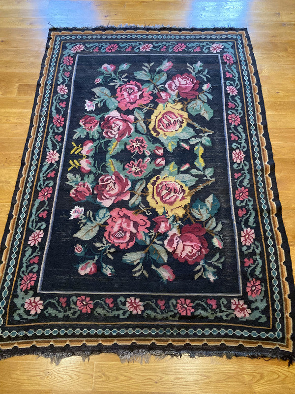 7' X 4'9" Vintage Karabagh Kilim